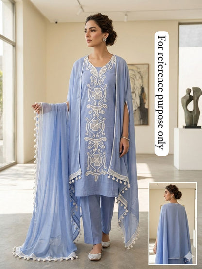 Mul chanderi unstitched ladies suit Rc18926