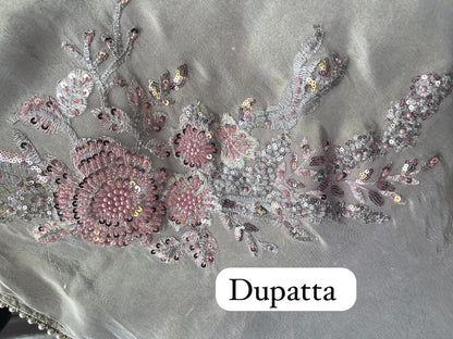 Pure shimmer silk unstitched ladies suit Rc17739