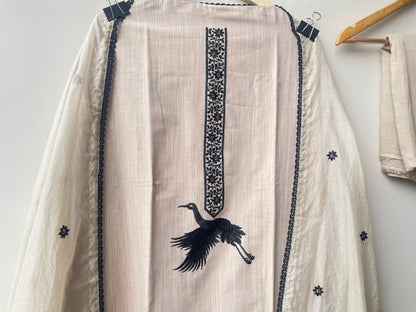 Cotton linen fabric ladies unstitched suit Rc19143