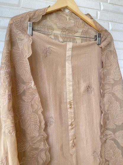 Shimmer silk unstitched ladies suit (b)