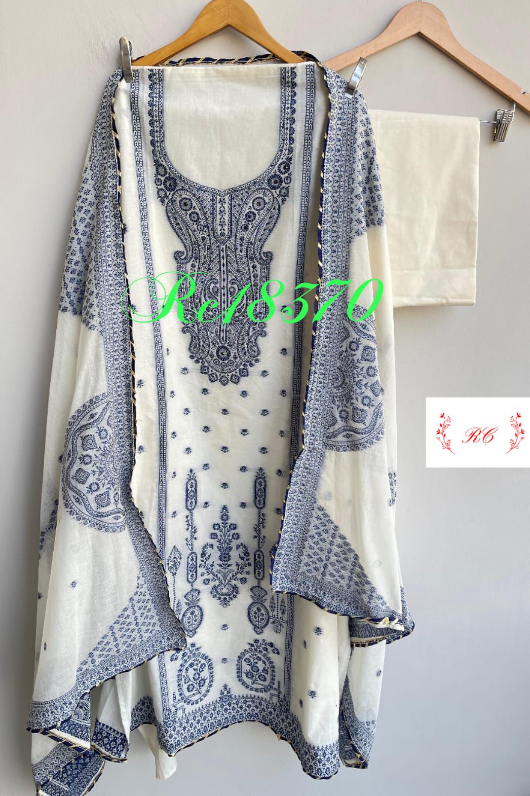 Cotton printed unstitched ladies suit Rc18370