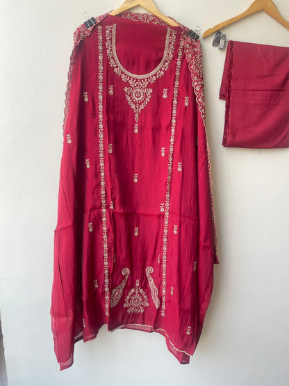 Super Soft Chanderi Silk Unstitched Ladies Suit RC18837 – view 3