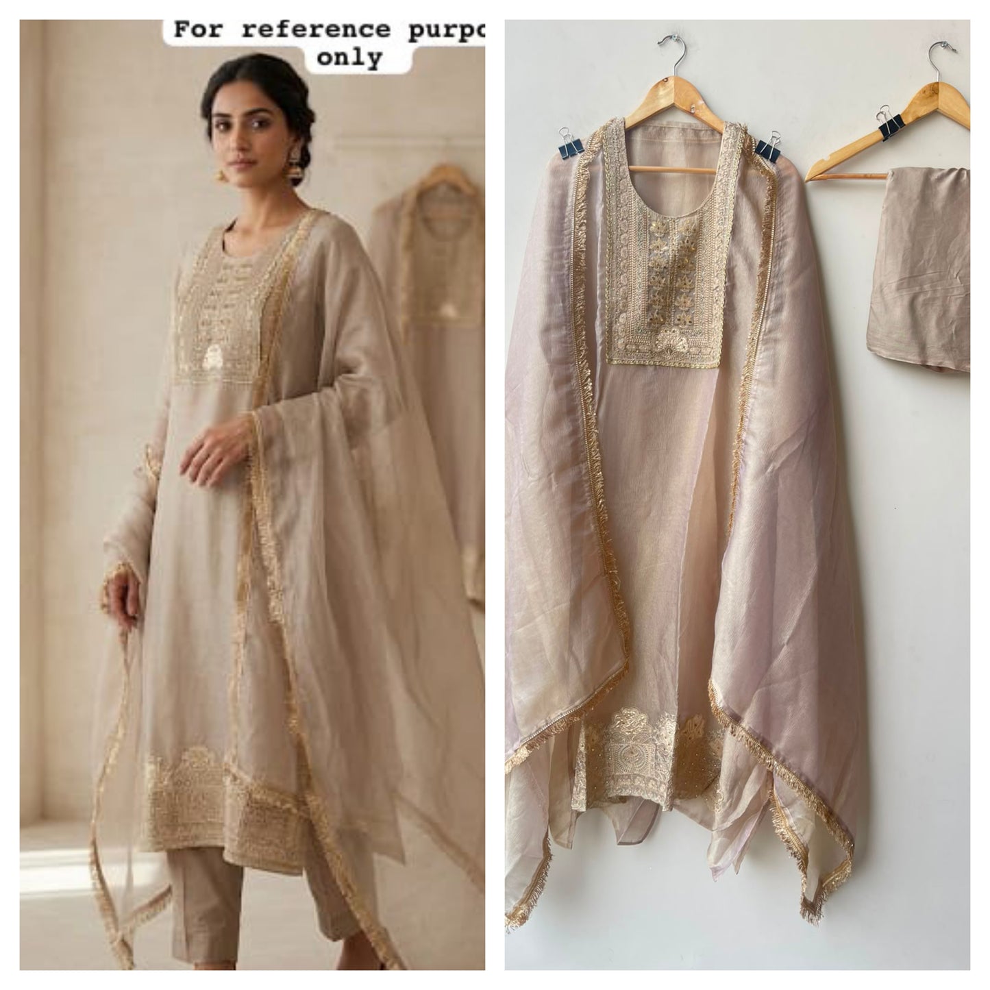 Shimmer tissue unstitched ladies suit Rc19264