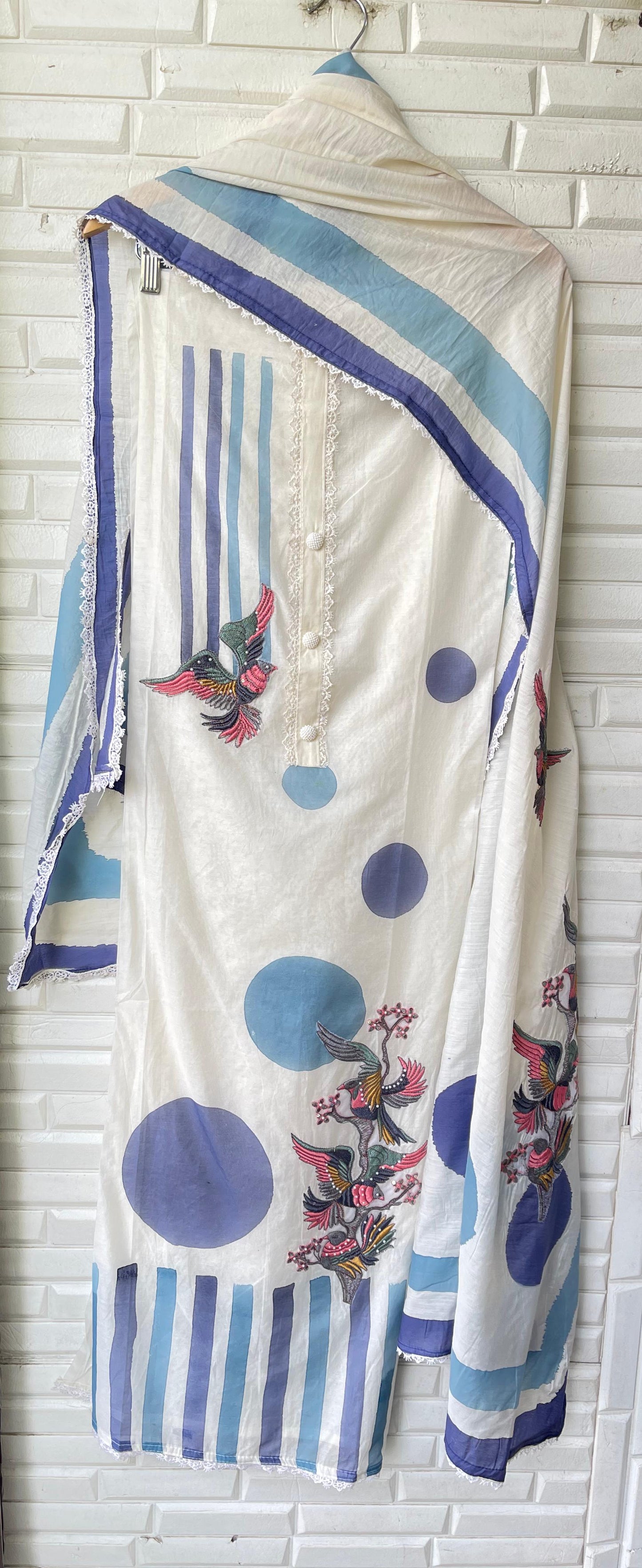 Mul chanderi unstitched ladies suit Rc17325