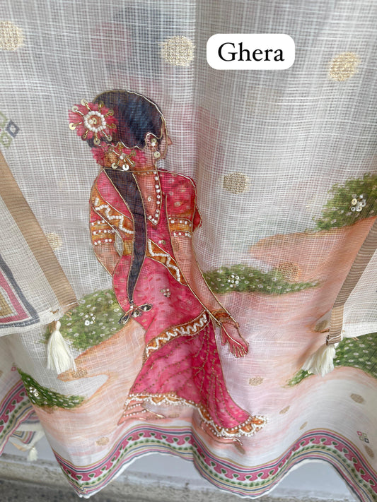 Soft banarasi kota doriya unstitched ladies suit Rc18541