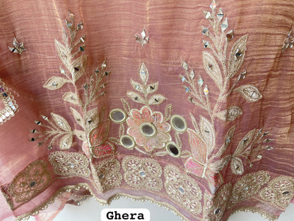 Elegant shimmer tissue ladies unstitched suit