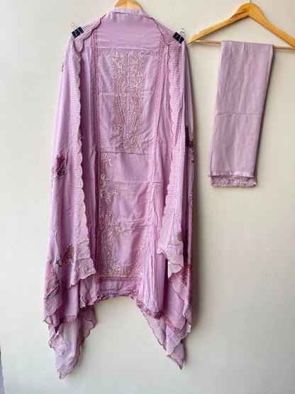 Mul chanderi unstitched ladies suit Rc19119