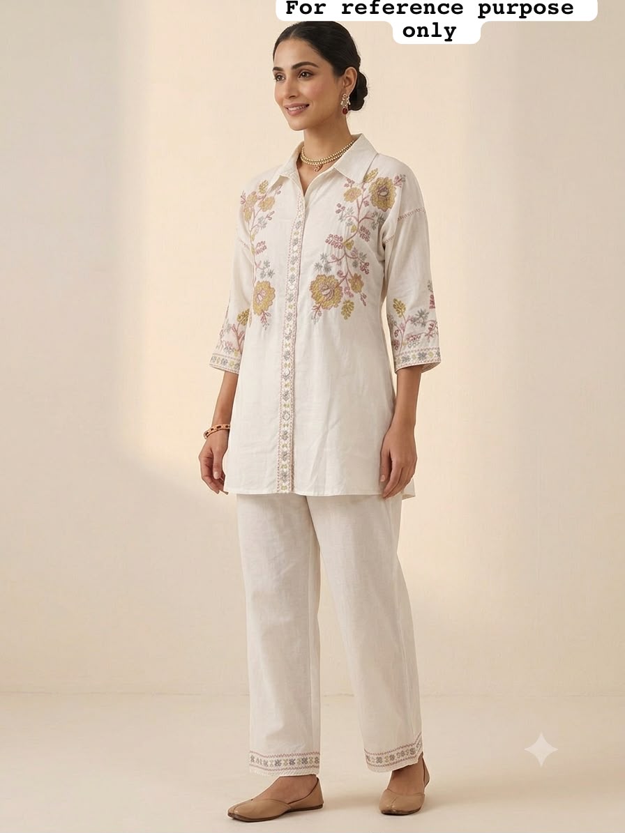 Soft cotton printed stitched ladies coord set Rc19197