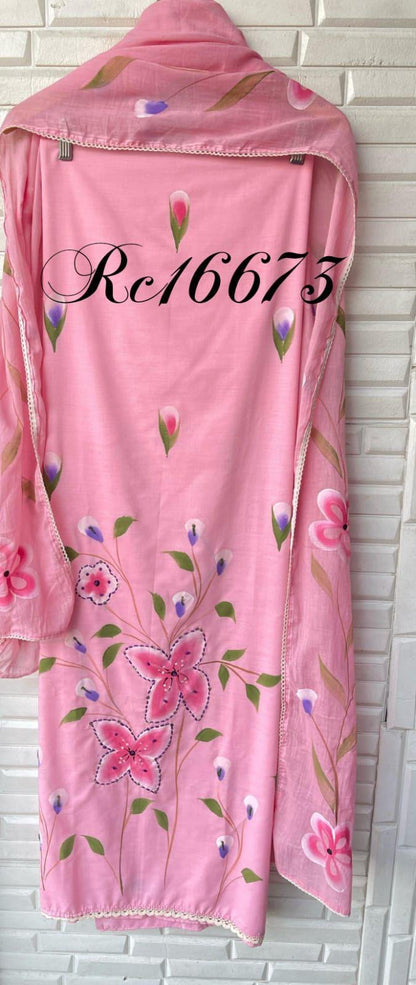 Cotton unstitched ladies suit Rc16673