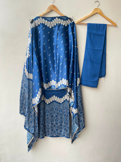 Gajji silk printed unstitched ladies suit Rc19217 (a)