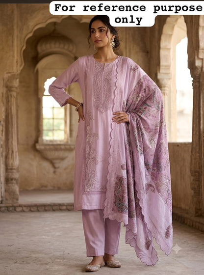 Mul chanderi unstitched ladies suit Rc19119
