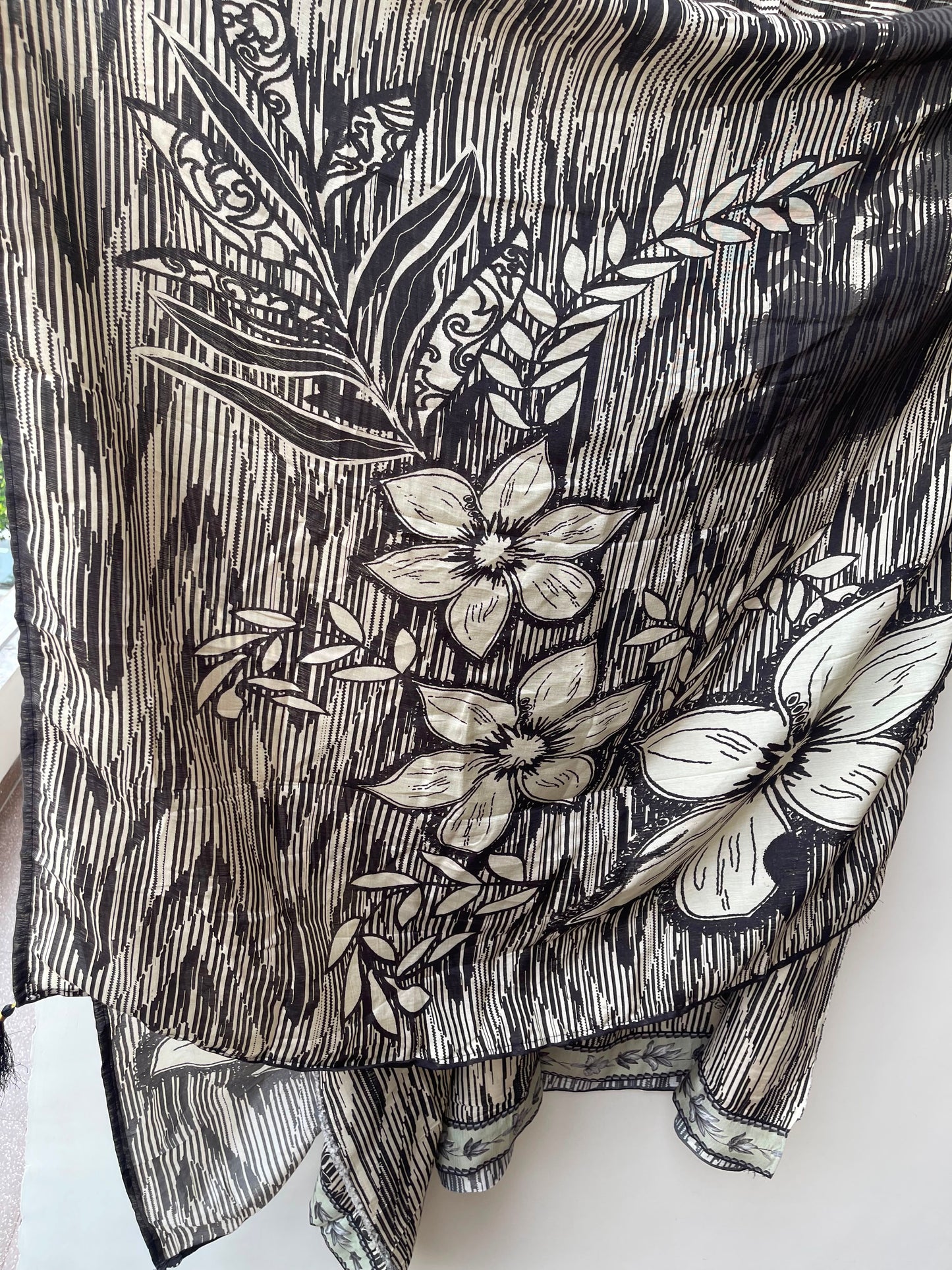Zari weaving muslin printed ladies suit Rc18993