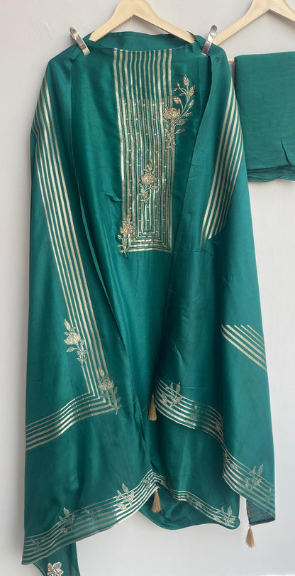 Banarasi tassar silk unstitched ladies suit Rc17905 (a)
