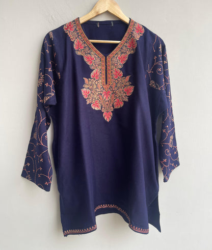 Kashmiri pheron short kurta coord set Rc18361 (c)