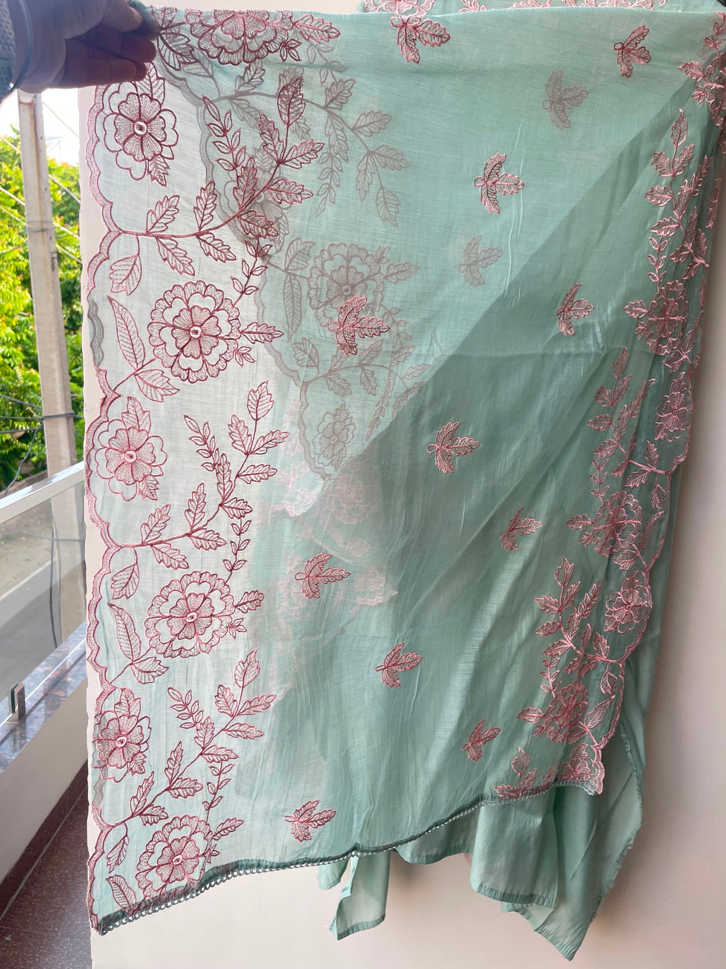 Mul chanderi unstitched ladies suit Rc19071
