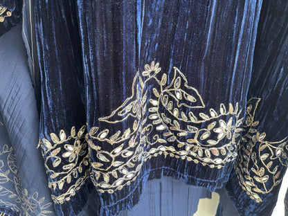 Crushed micra velvet unstitched ladies suit Rc18254