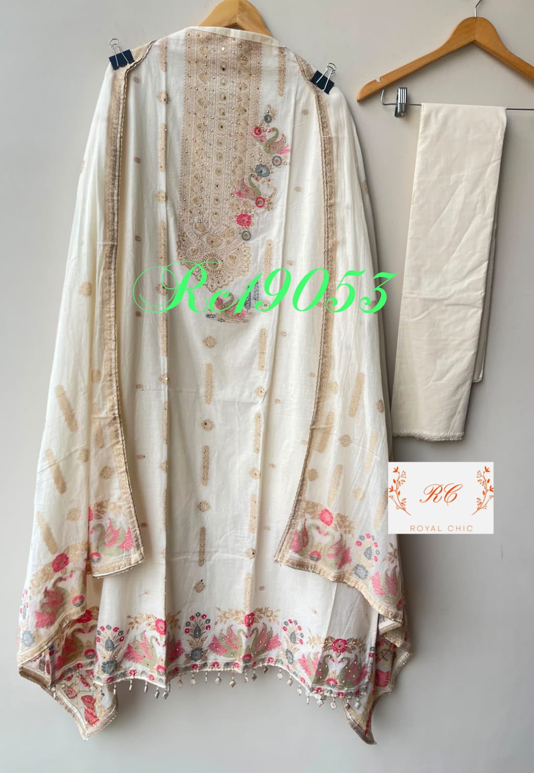 Banarasi cotton jaamdhani weaving unstitched ladies suit Rc19053