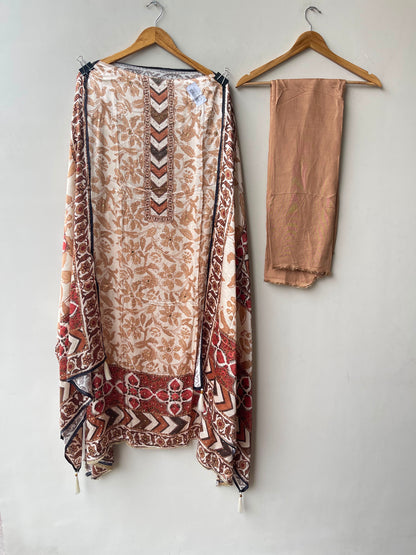 Gajji silk printed unstitched ladies suit Rc19229