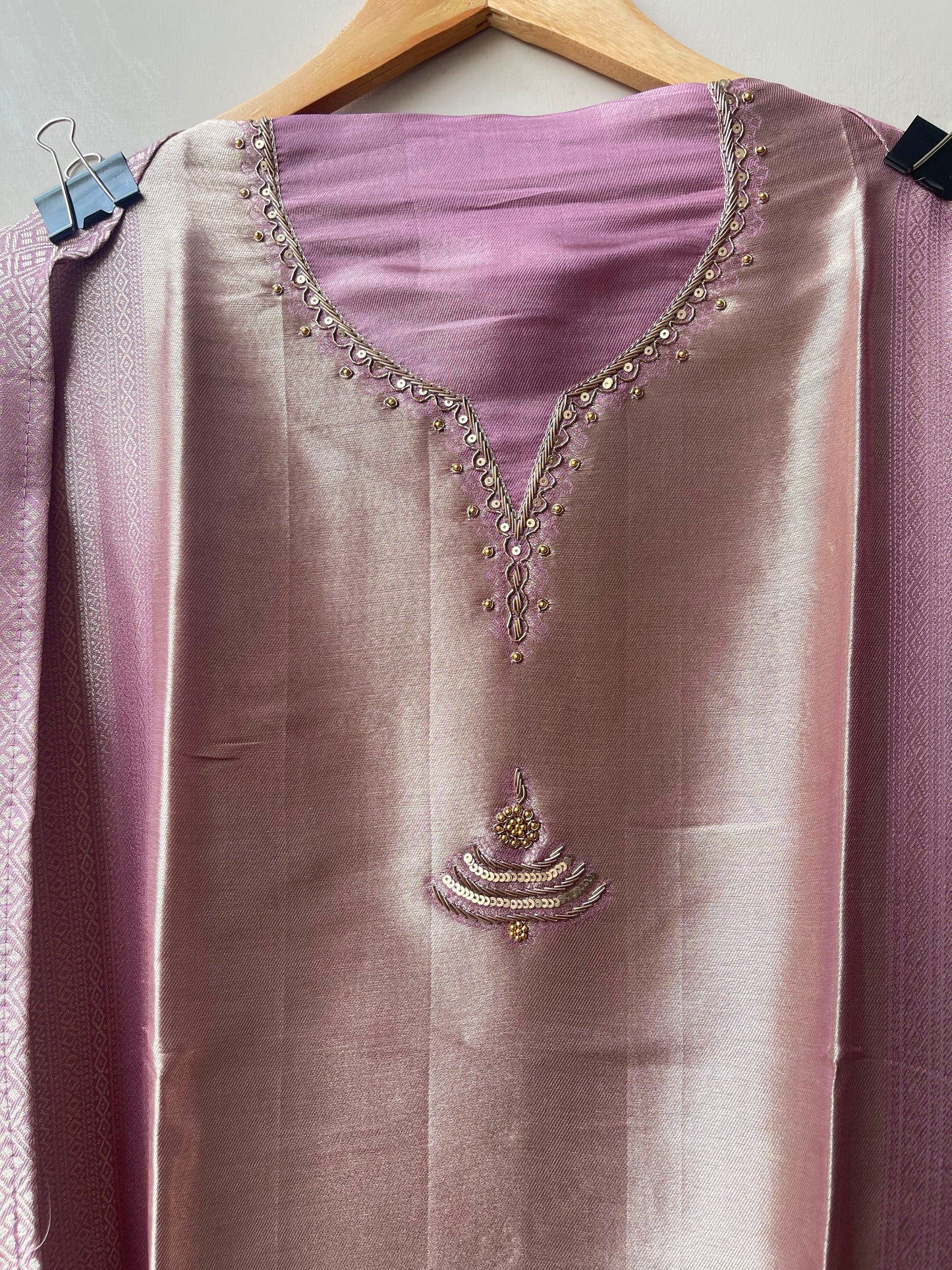 Self giraffe silk unstitched ladies suit Rc19271 (b)