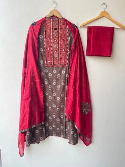 Cotton printed unstitched ladies suit Rc18982