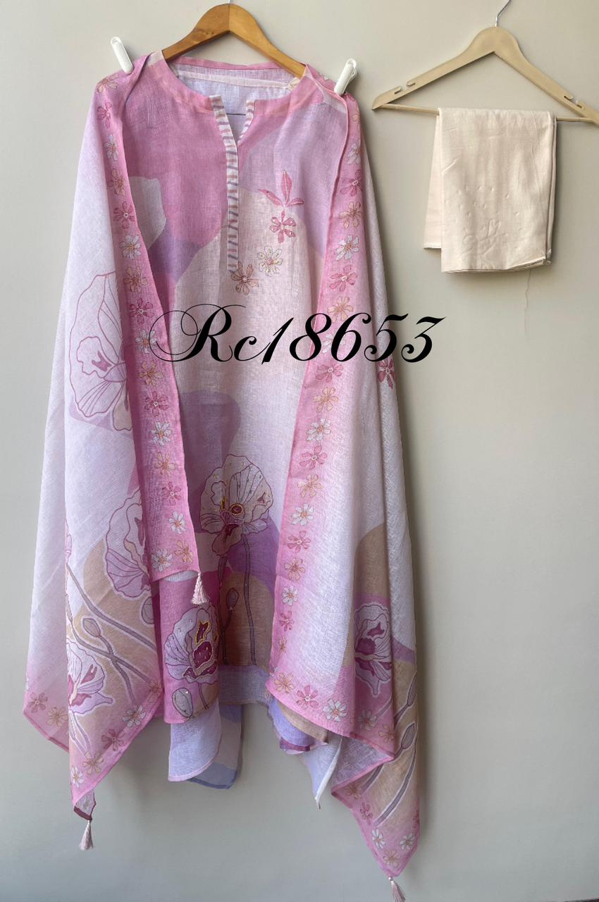 Linen Printed Unstitched Ladies Suit RC-18653 – view 3