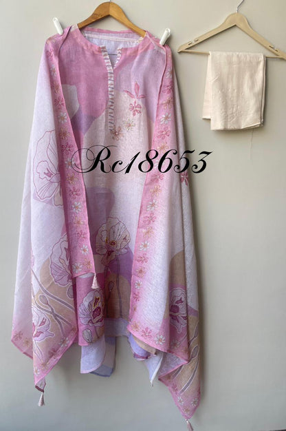 Linen Printed Unstitched Ladies Suit RC-18653 – view 3