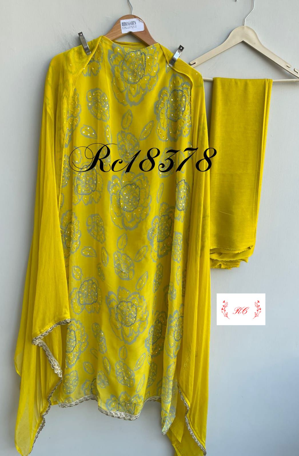 Organza printed unstitched ladies suit Rc18378