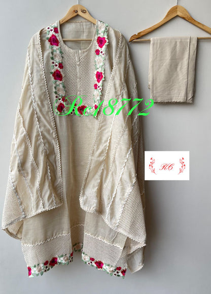 Soft Khadi Linen Unstitched Ladies Suit RC-18772 – view 3