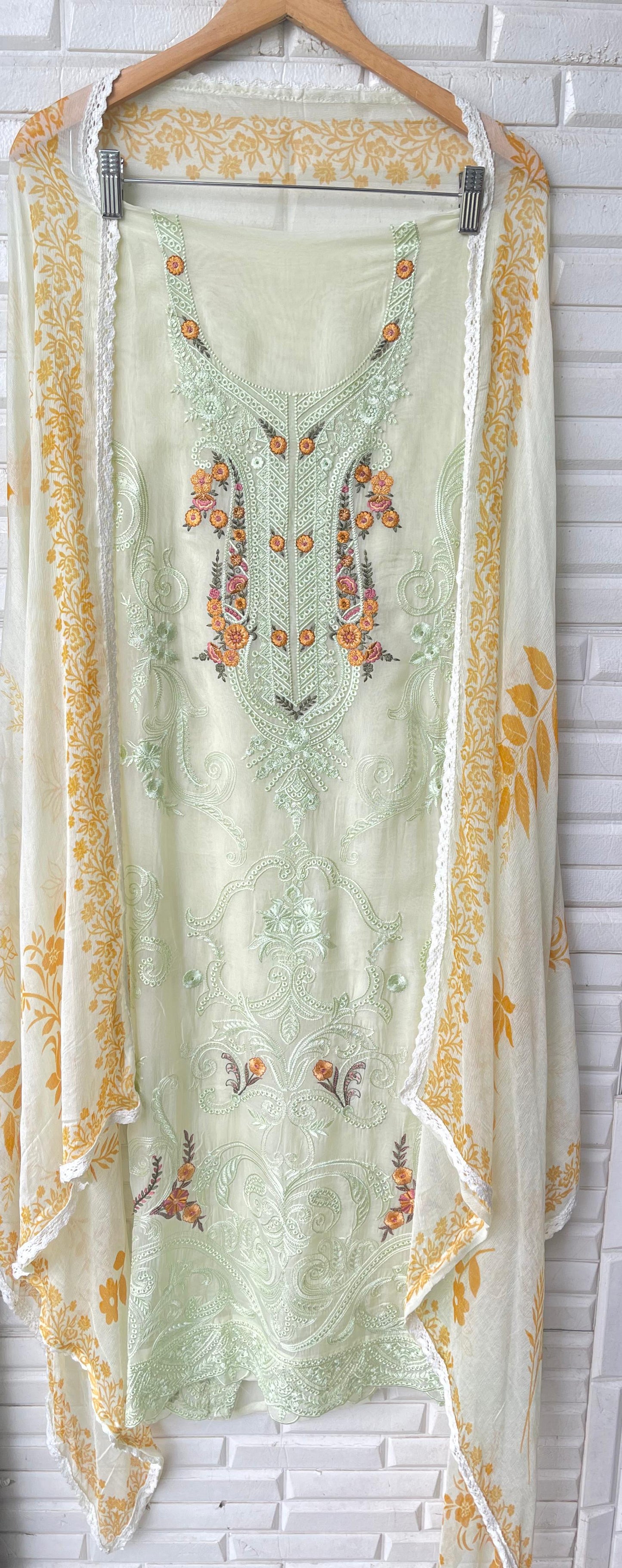 Organza unstitched ladies suit Rc17778