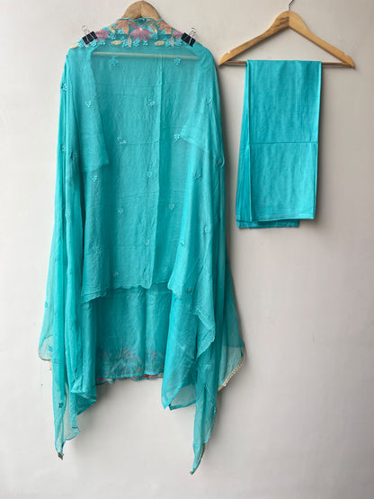 Classy Embroidered Designer Unstitched 3 Pcs Suit Set