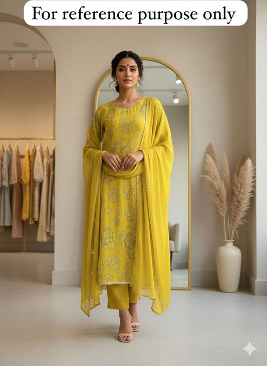 Organza printed unstitched ladies suit Rc18378