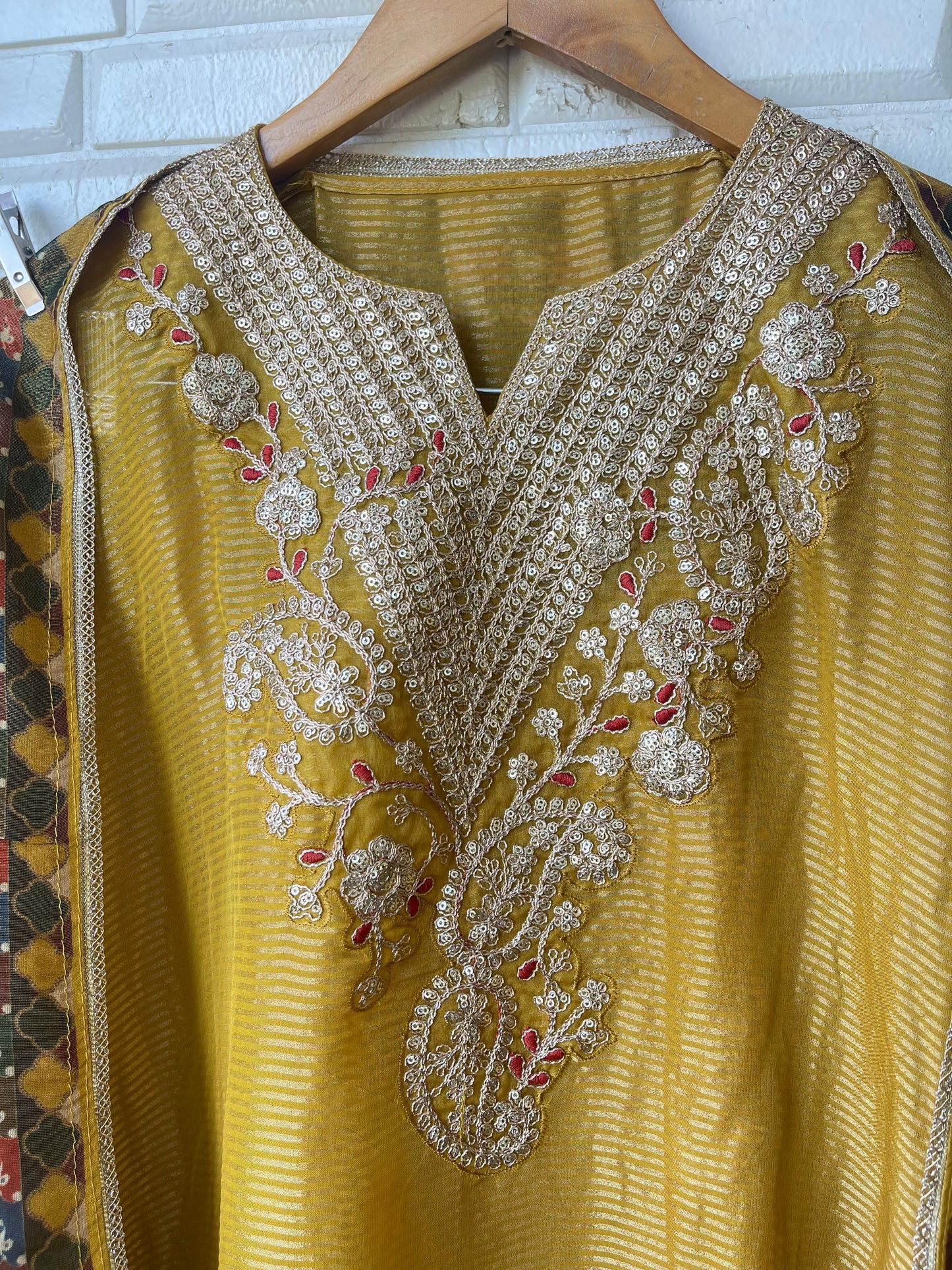 Shimmer silk unstitched ladies suit Rc17827