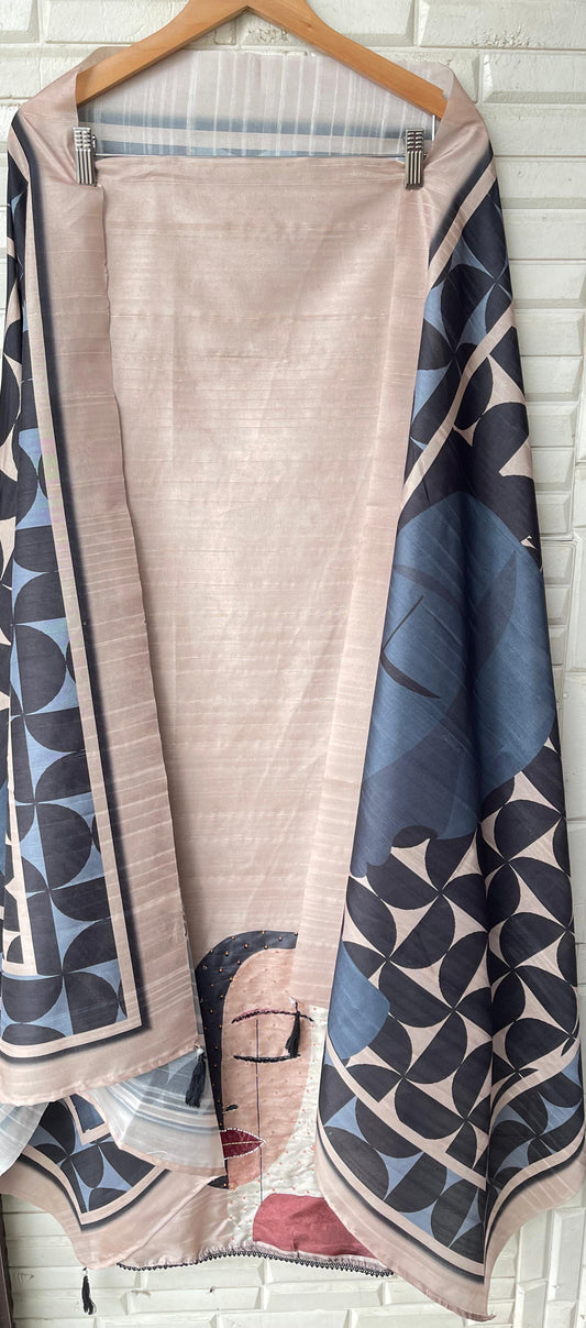 Cotton silk unstitched ladies suit Rc18218