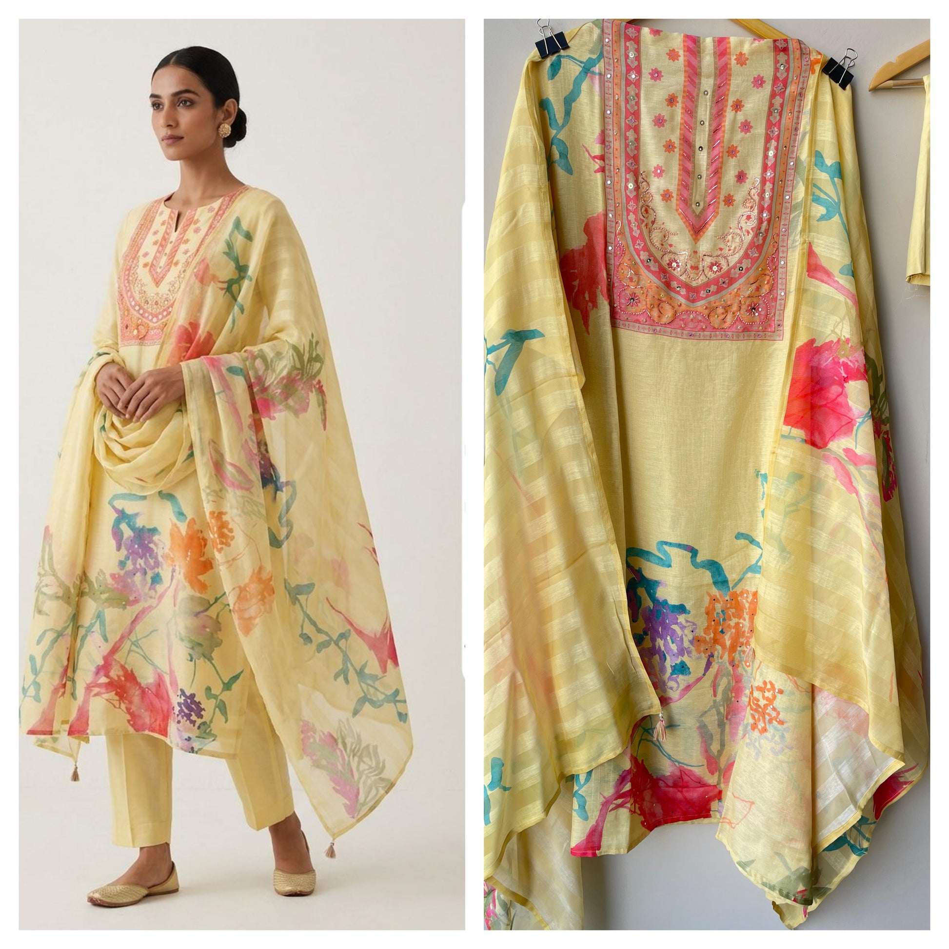 Pure Linen Unstitched Ladies Suit RC-18851