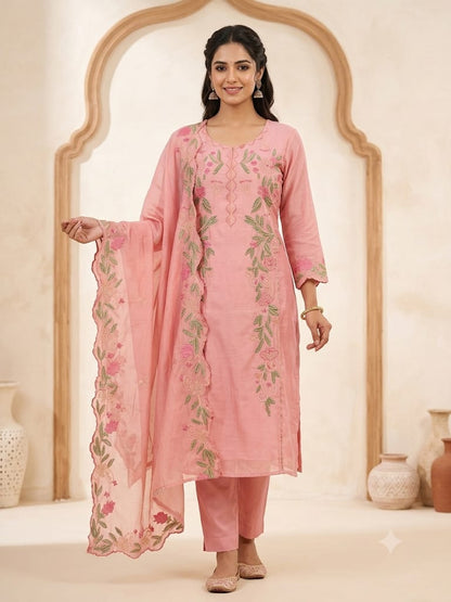 Mul chanderi unstitched ladies suit Rc19308 (a)