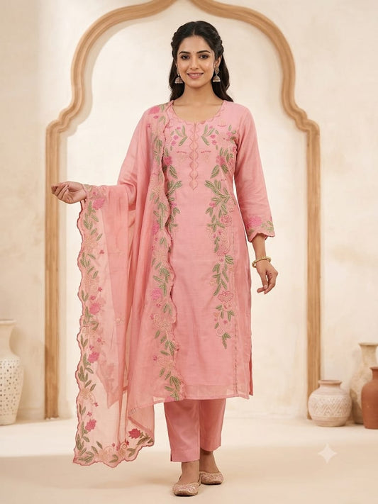 Mul chanderi unstitched ladies suit Rc19308 (a)