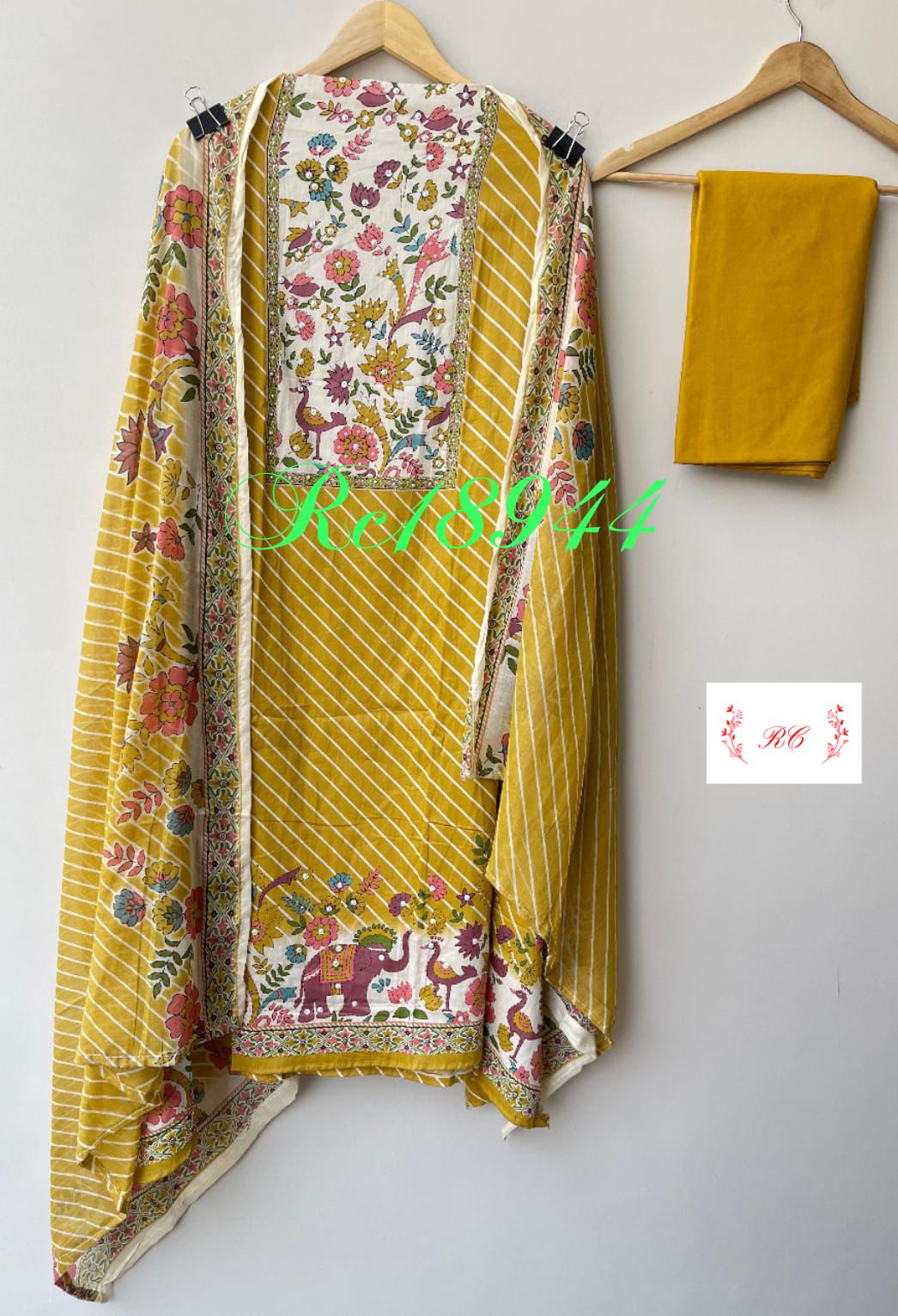 Cotton printed unstitched ladies suit Rc18944