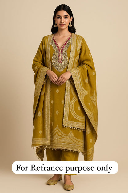 Banarasi shimmer silk unstitched ladies suit Rc17694