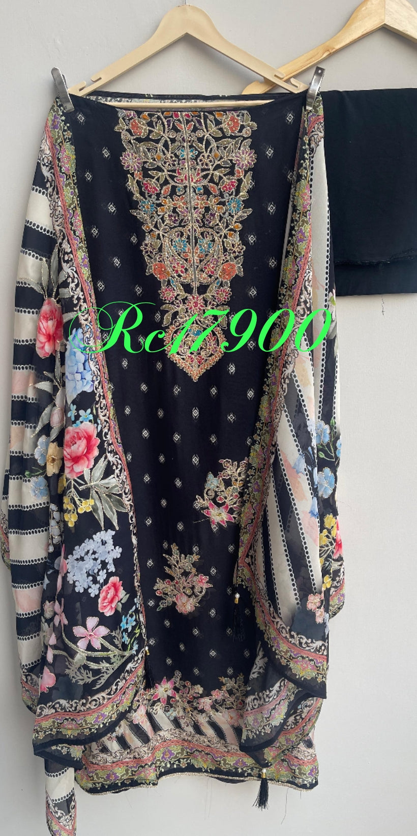 Organza unstitched ladies suit Rc17900