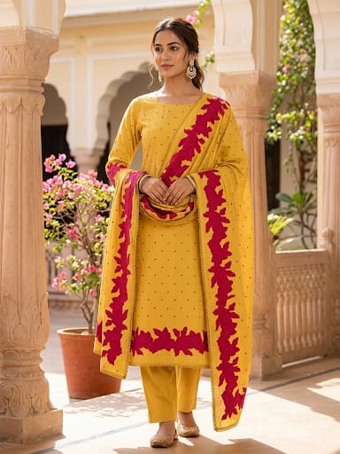 Mul chanderi unstitched ladies suit Rc19232