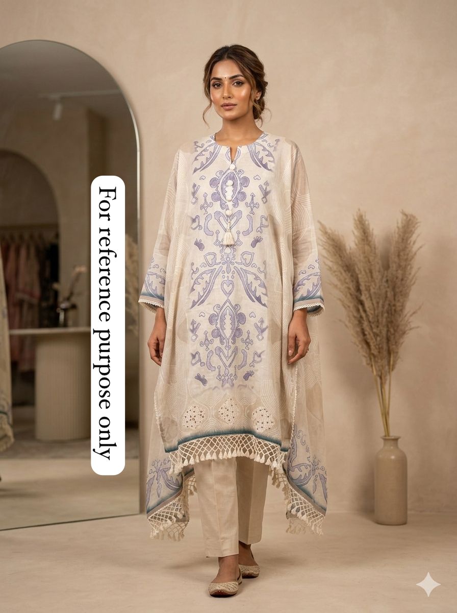 Self mul chanderi unstitched ladies suit Rc18490