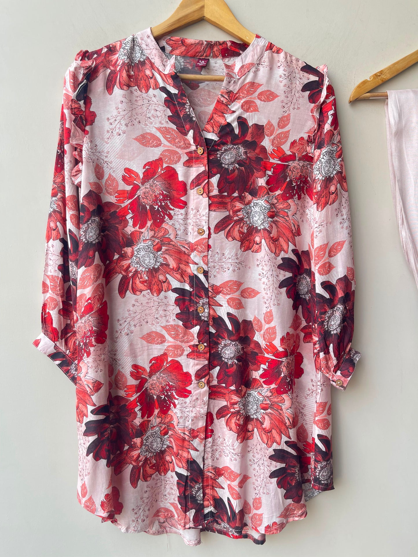 Soft muslin printed stitched ladies coord set Rc19209