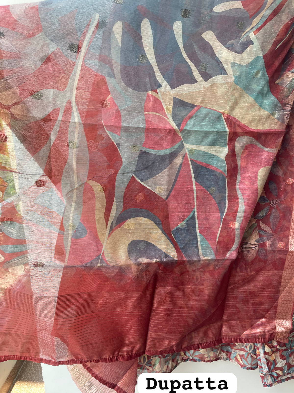 Premium Mul Chanderi 3 pcs Unstitched Printed Suit Set