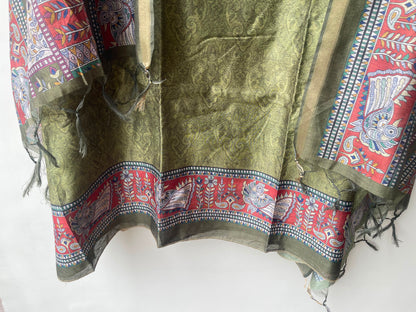 Mul chanderi maheshwari printed unstitched ladies suit Rc19025 (b)