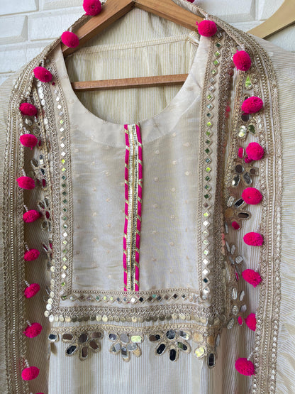 Banarasi shimmer silk unstitched ladies suit Rc17801