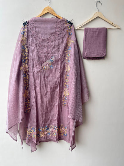 Mul cotton fabric unstitched ladies suit Rc19063