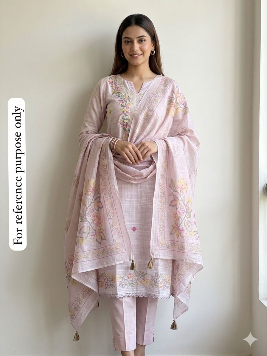 Self Khadi Linen Unstitched Ladies Suit RC18671 (a) – view 2