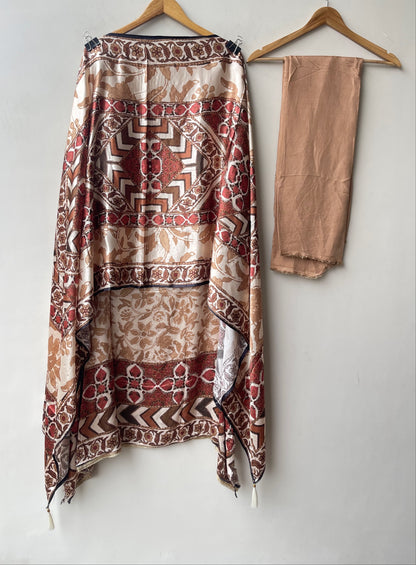Gajji silk printed unstitched ladies suit Rc19229