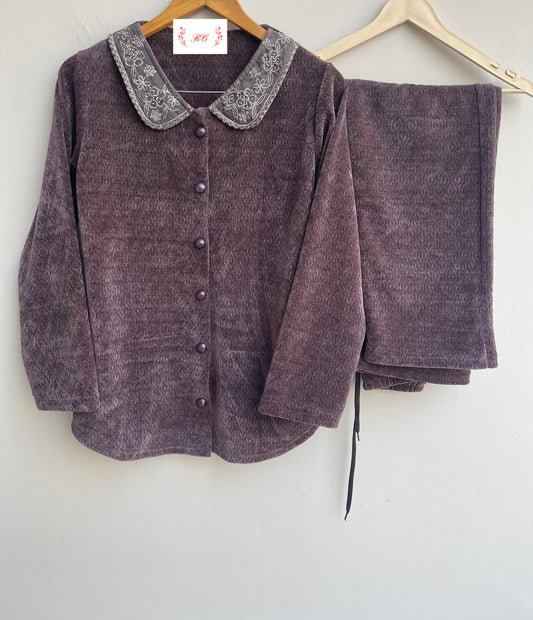 Readymade ladies winter velvet coord set Rc18839