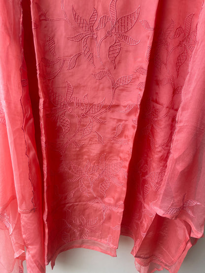 Premium Glass Organza Unstitched 3 Pcs Designer Suit Set